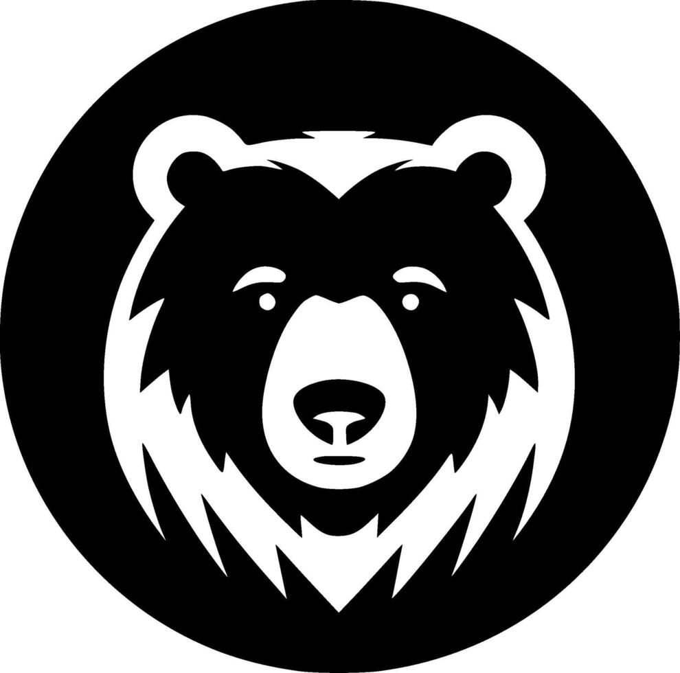 Bear - Black and White Isolated Icon - Vector illustration