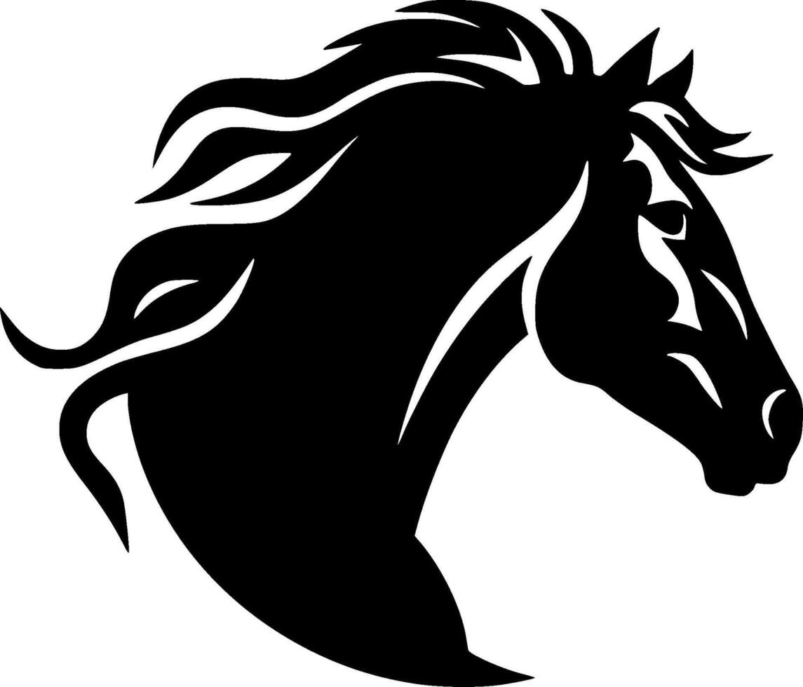 caballo - minimalista y plano logo - vector ilustración