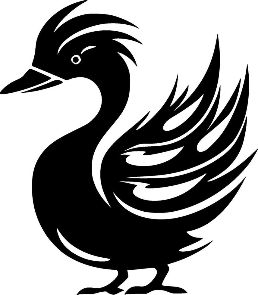 Duck, Minimalist and Simple Silhouette - Vector illustration