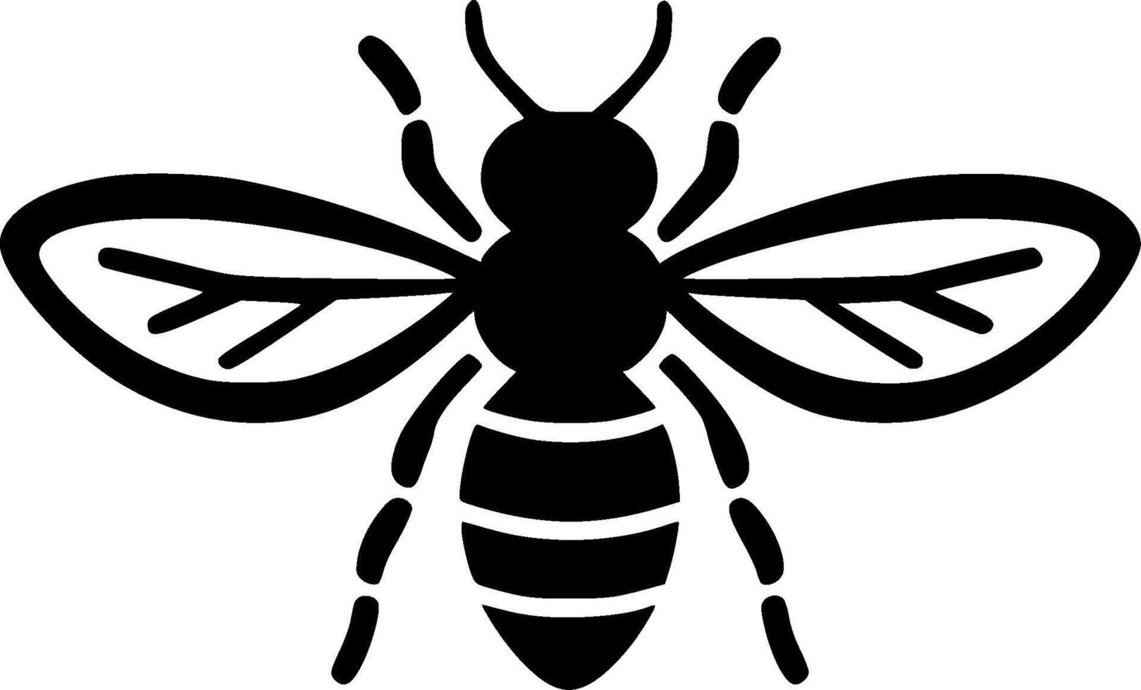 abeja - minimalista y plano logo - vector ilustración