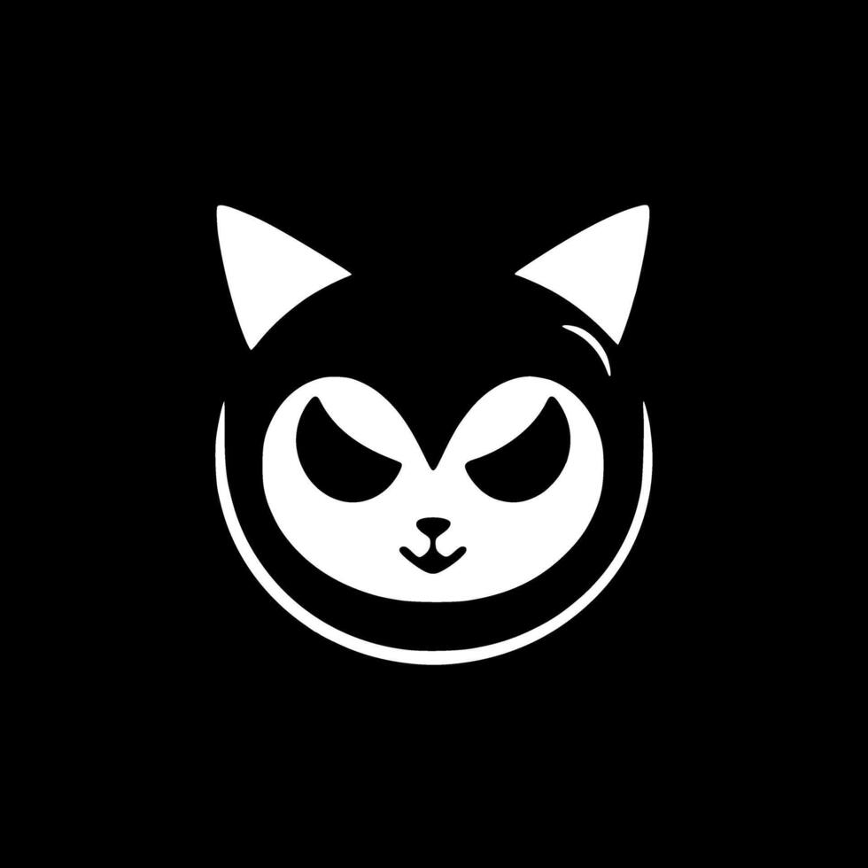 Cat, Black and White Vector illustration