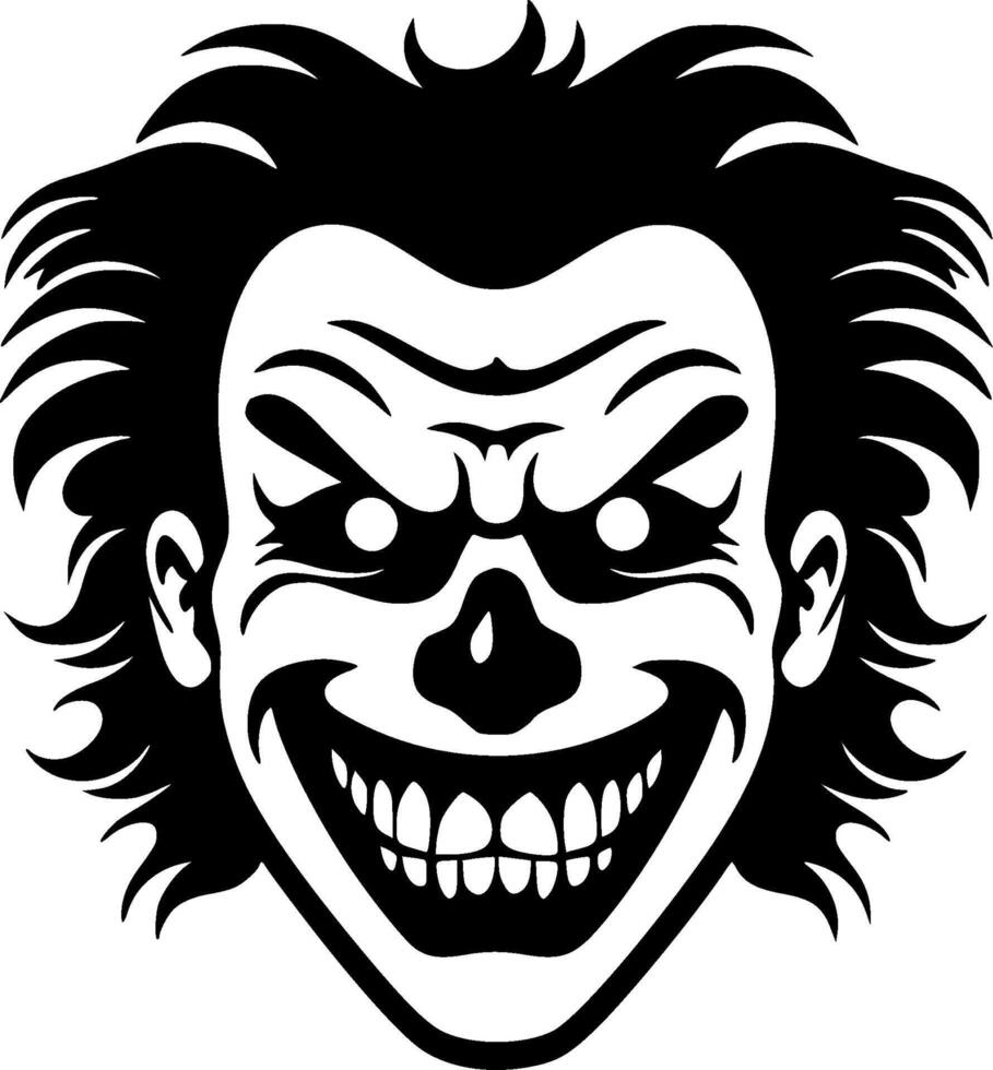 Clown, Minimalist and Simple Silhouette - Vector illustration