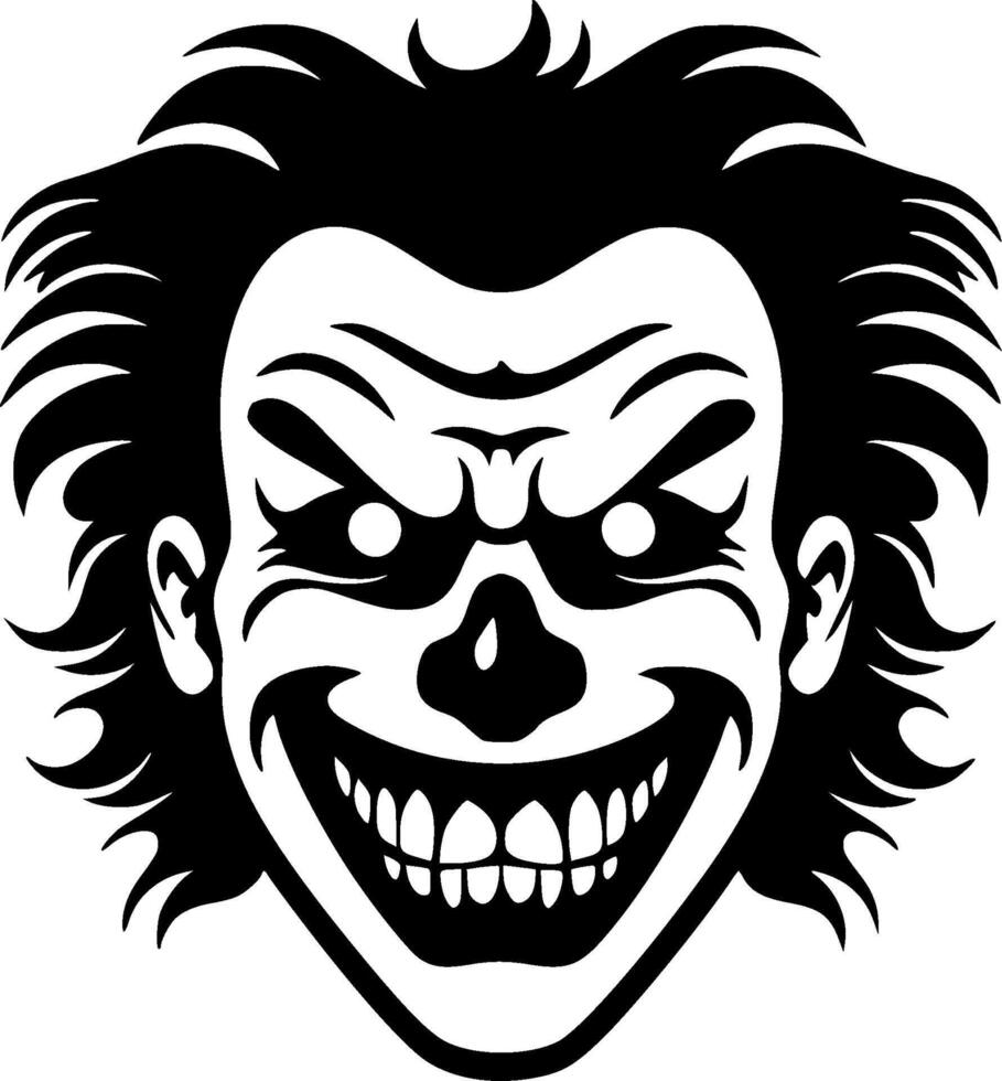 Clown, Minimalist and Simple Silhouette - Vector illustration