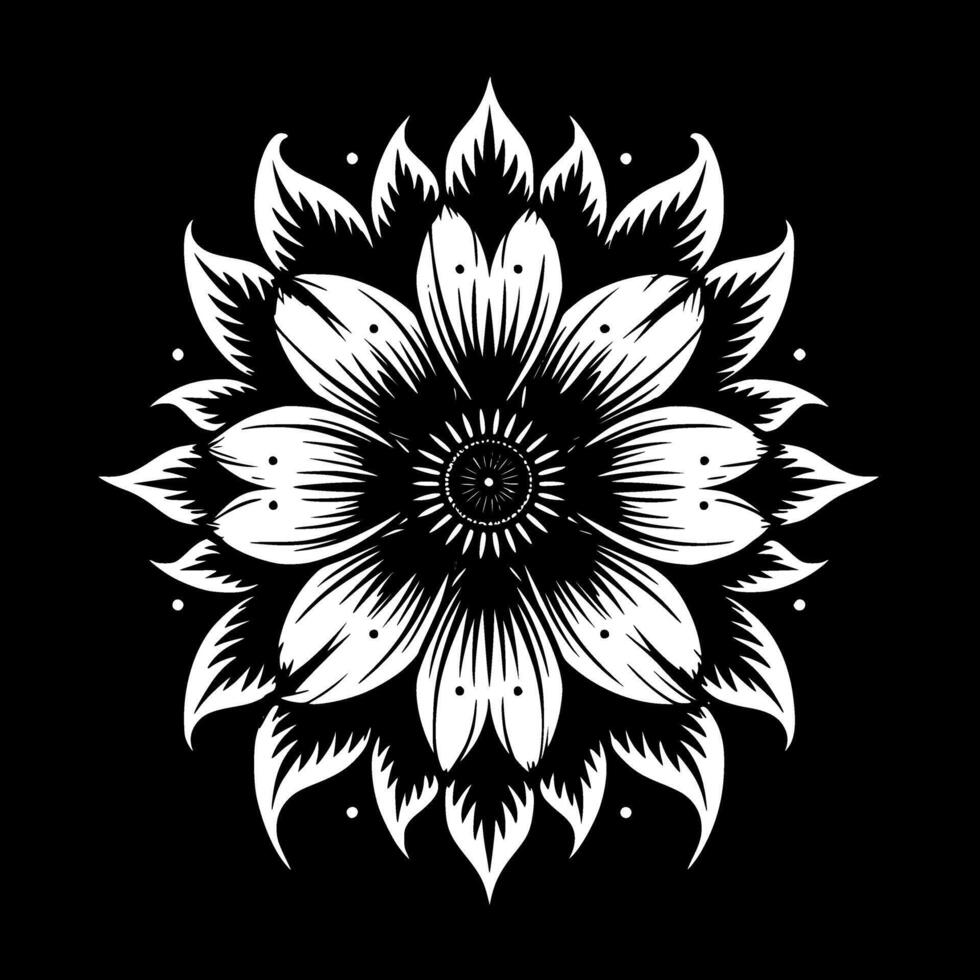 flor, minimalista y sencillo silueta - vector ilustración