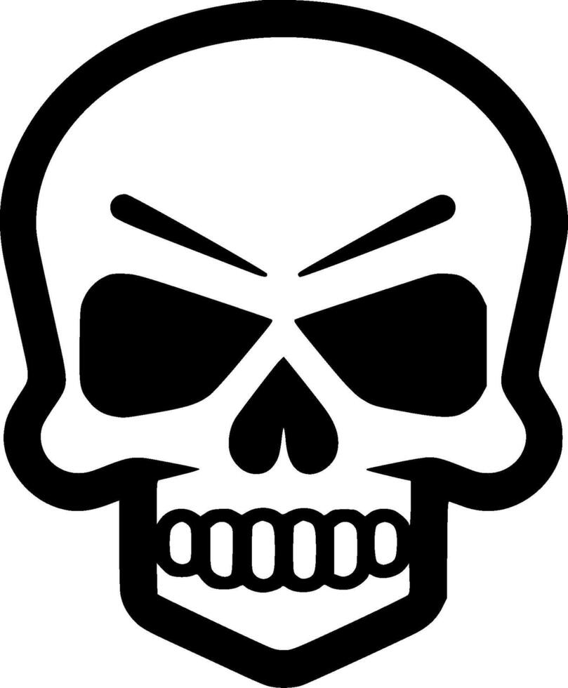 Skull - Minimalist and Flat Logo - Vector illustration