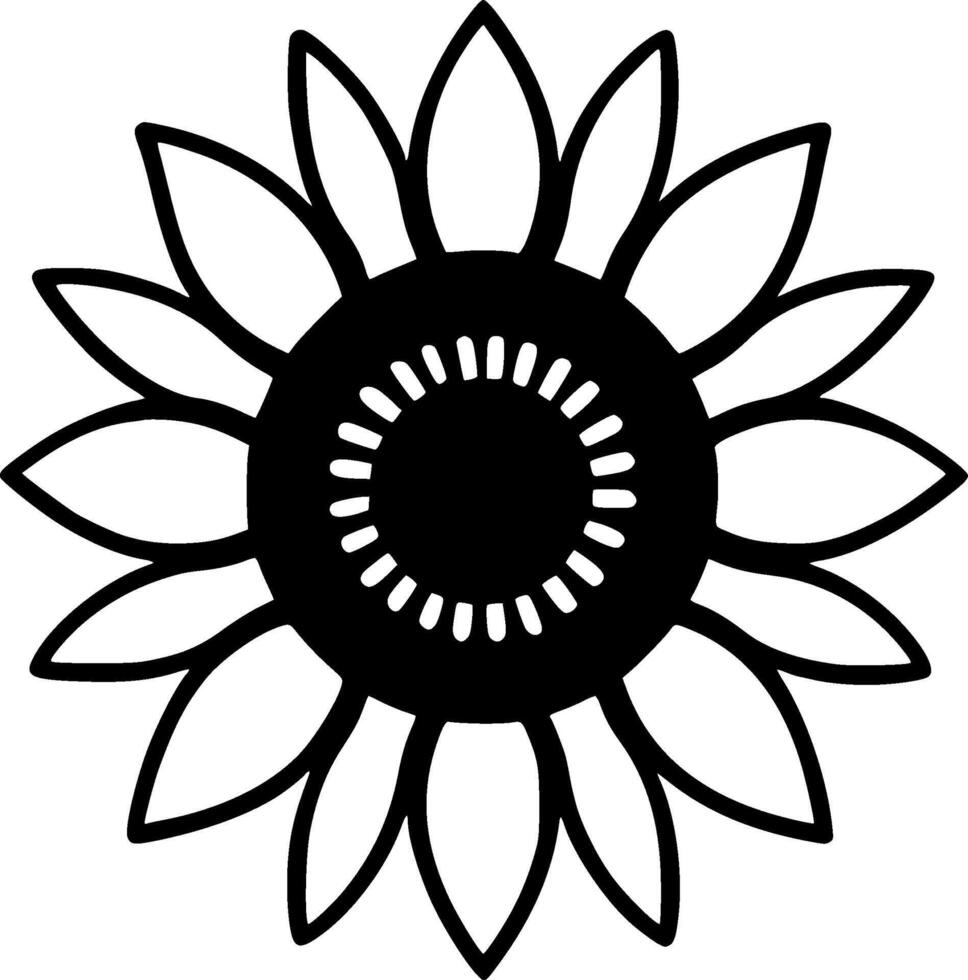 Flower, Minimalist and Simple Silhouette - Vector illustration