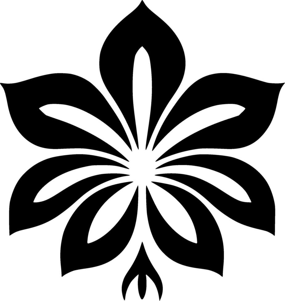 Flower, Minimalist and Simple Silhouette - Vector illustration