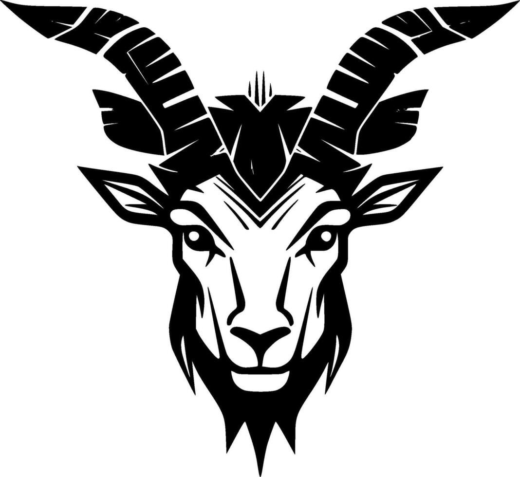 Goat - Black and White Isolated Icon - Vector illustration