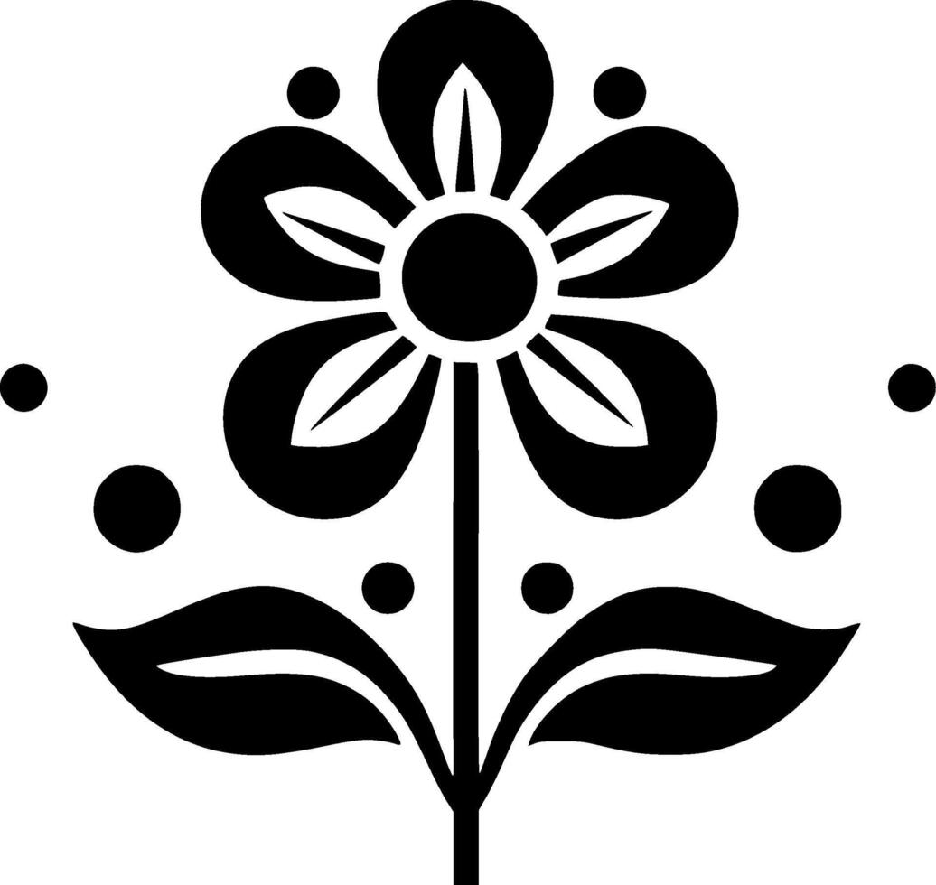 Flower, Minimalist and Simple Silhouette - Vector illustration