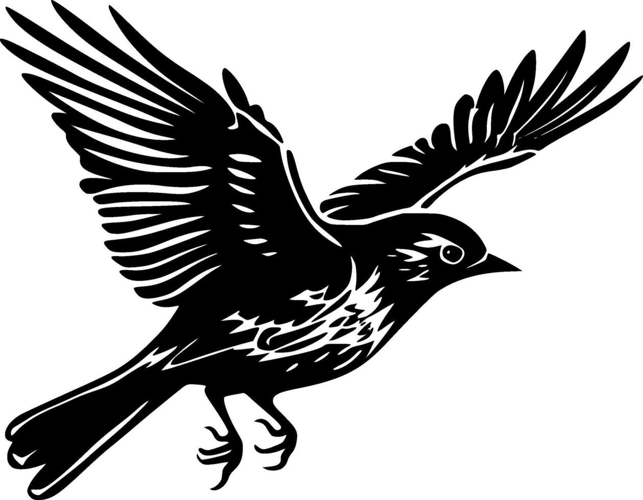 Bird, Minimalist and Simple Silhouette - Vector illustration