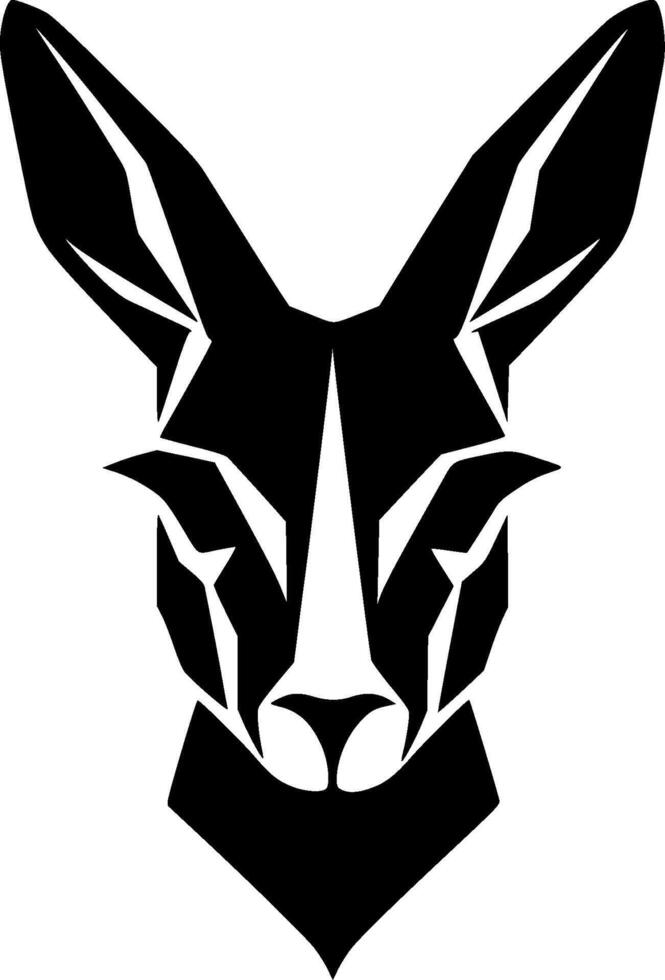 Kangaroo - Black and White Isolated Icon - Vector illustration