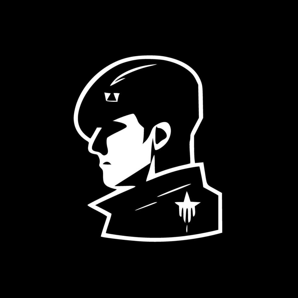 Army, Black and White Vector illustration