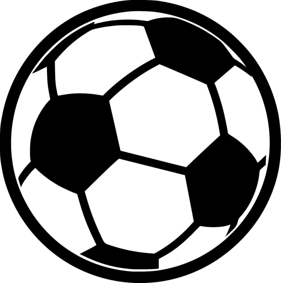 Football - Black and White Isolated Icon - Vector illustration