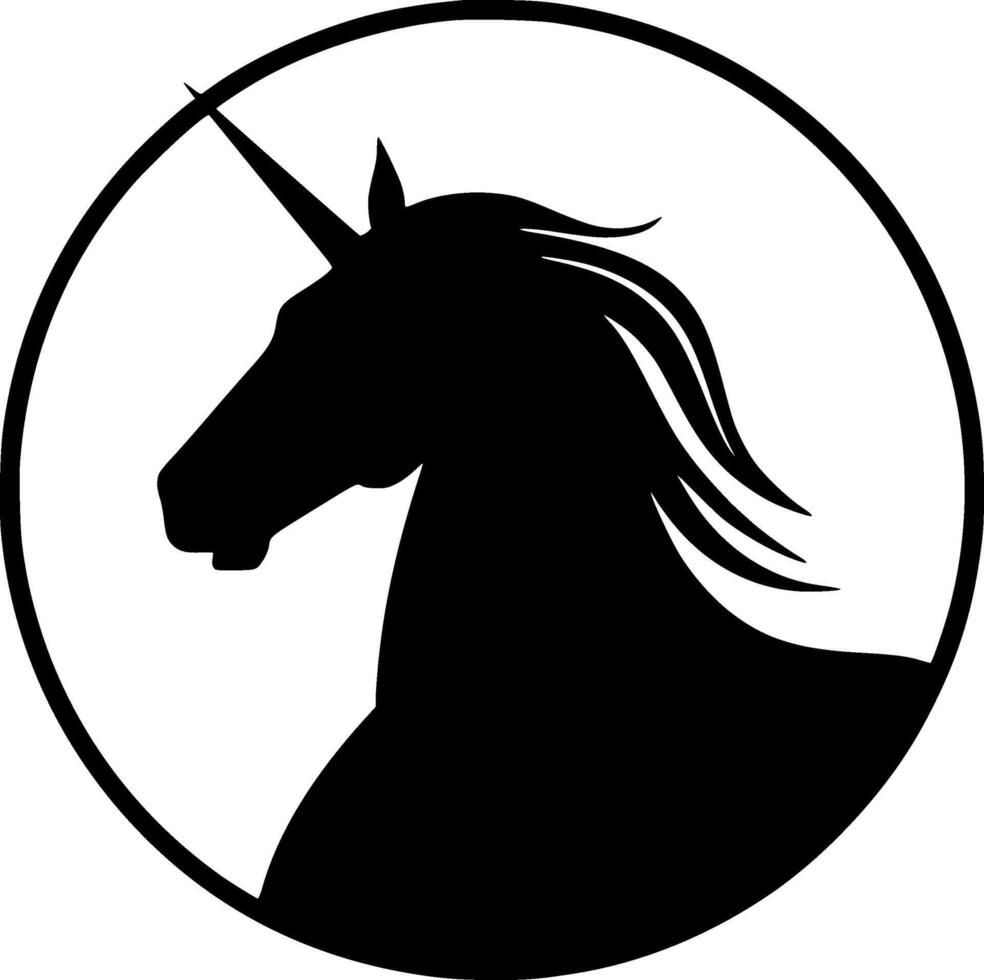 Unicorn, Minimalist and Simple Silhouette - Vector illustration