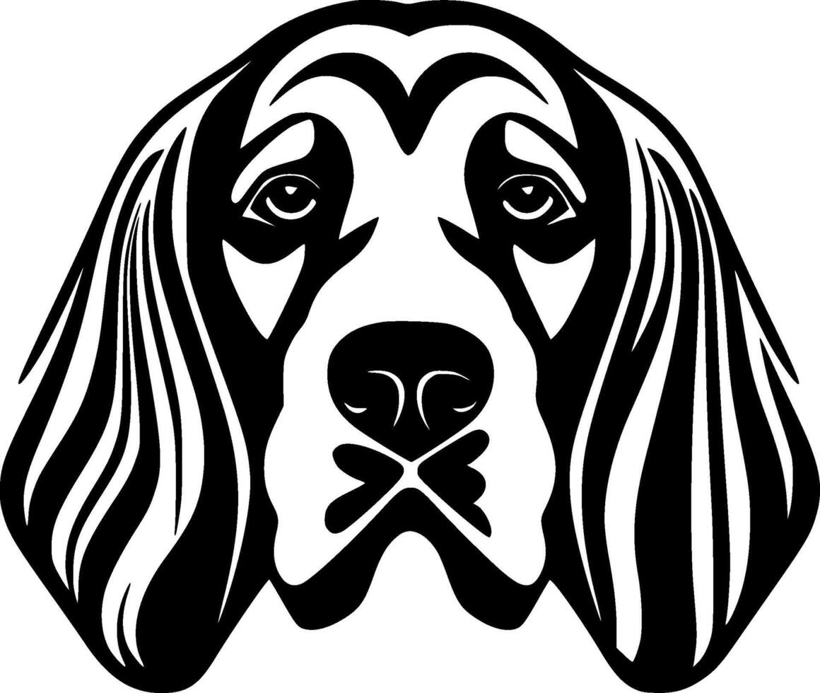 Dog, Black and White Vector illustration