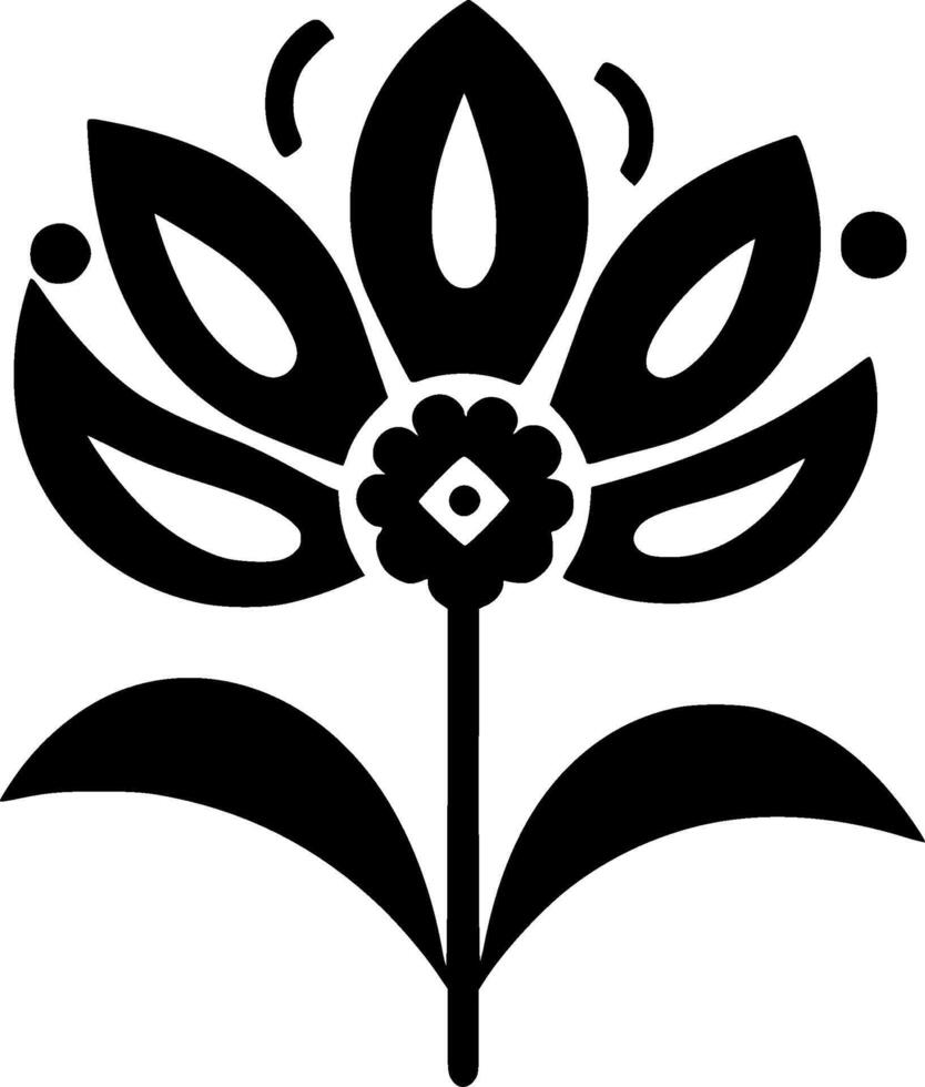 Flower, Minimalist and Simple Silhouette - Vector illustration