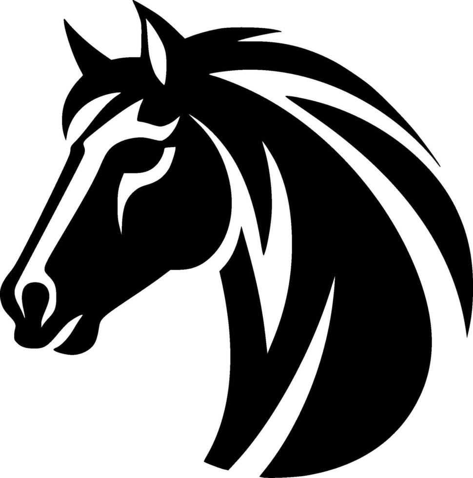 caballo - minimalista y plano logo - vector ilustración