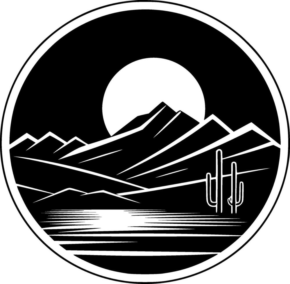 Desert - High Quality Vector Logo - Vector illustration ideal for T-shirt graphic
