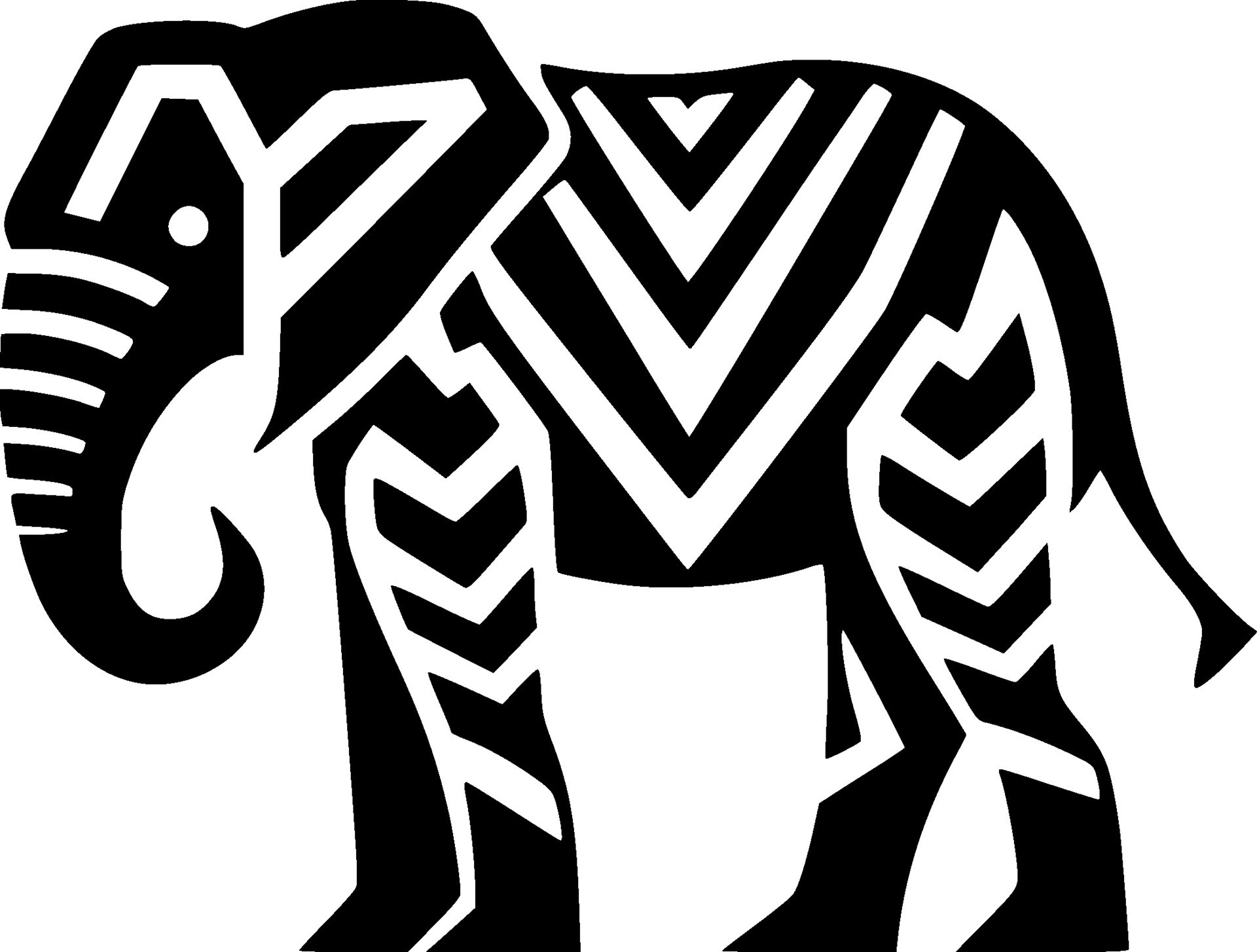 Elephant, Black and White Vector illustration 42371492 Vector Art at