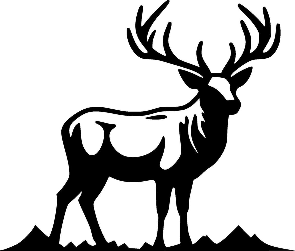 Deer, Minimalist and Simple Silhouette - Vector illustration