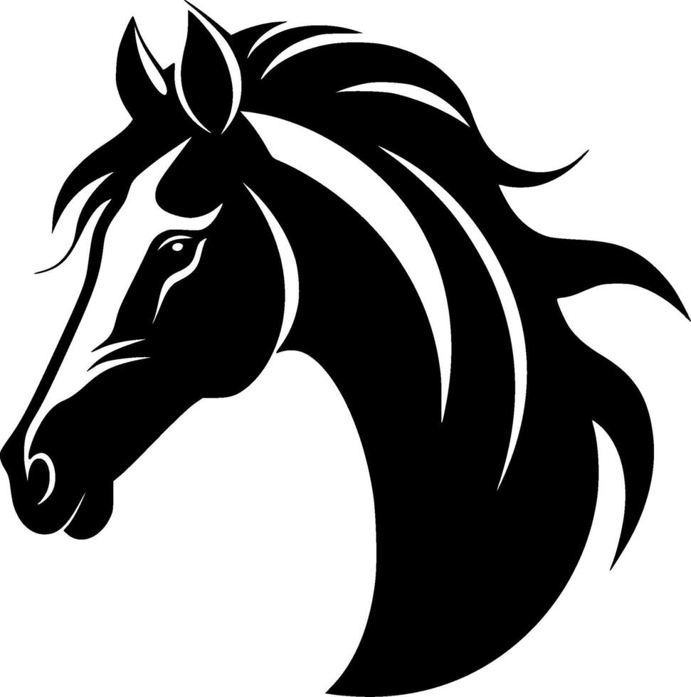 caballo - minimalista y plano logo - vector ilustración