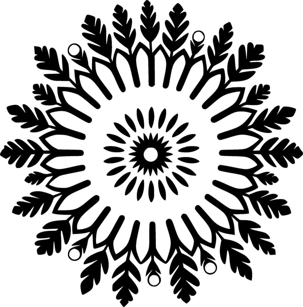 Boho, Black and White Vector illustration