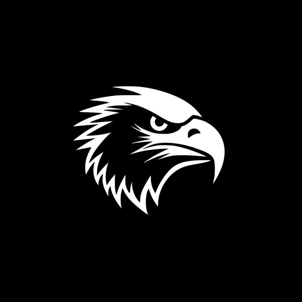 águila - negro y blanco aislado icono - vector ilustración