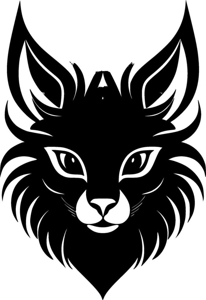 Cat, Black and White Vector illustration