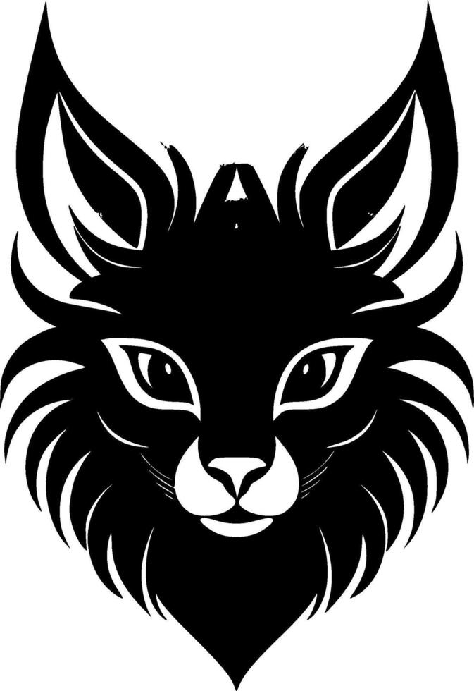 gato, negro y blanco vector ilustración