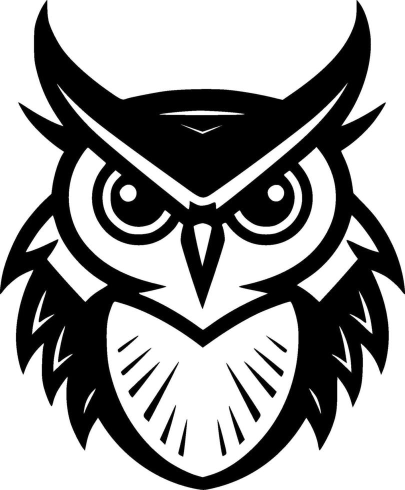 Owl - Minimalist and Flat Logo - Vector illustration