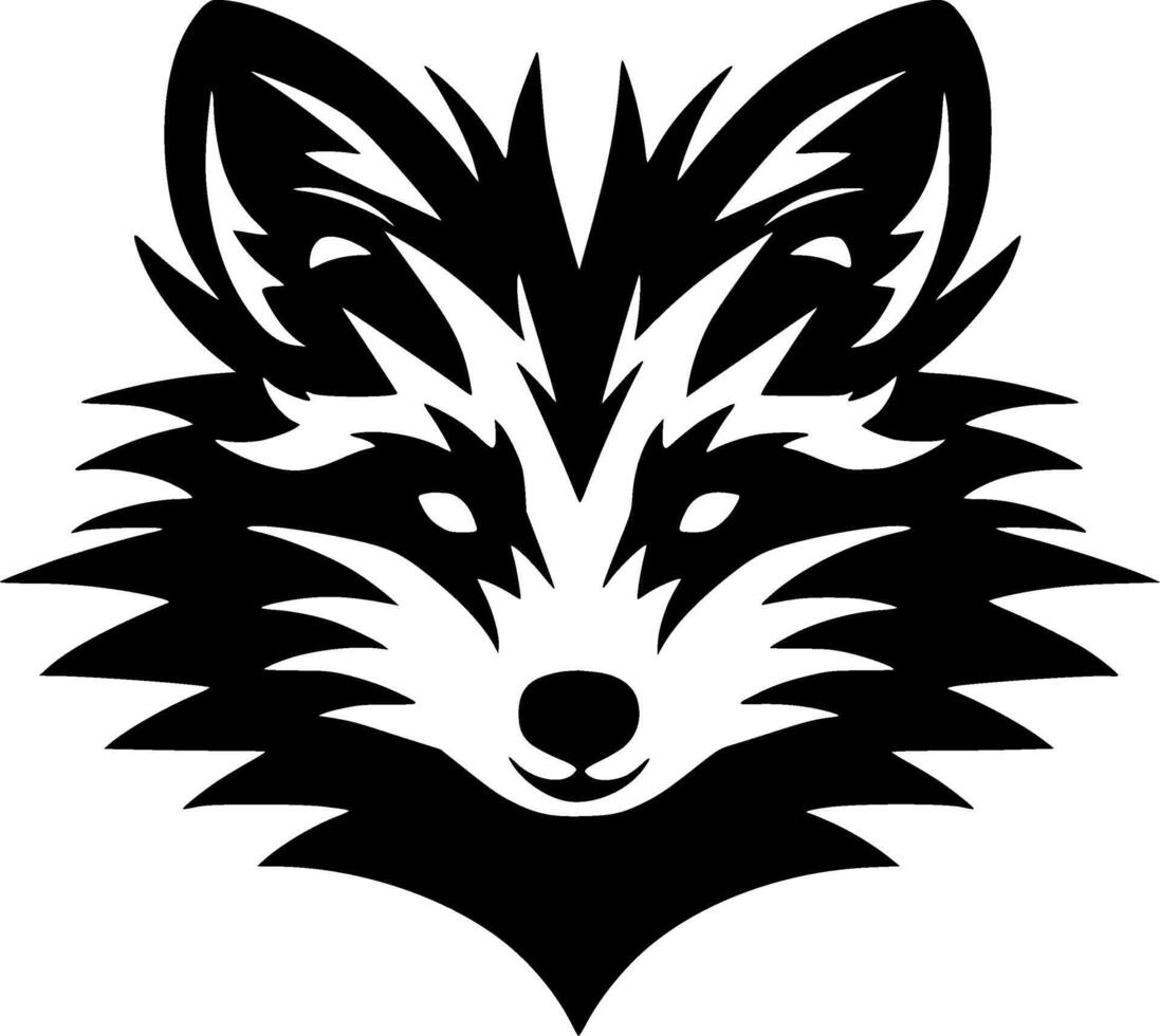 Raccoon, Minimalist and Simple Silhouette - Vector illustration