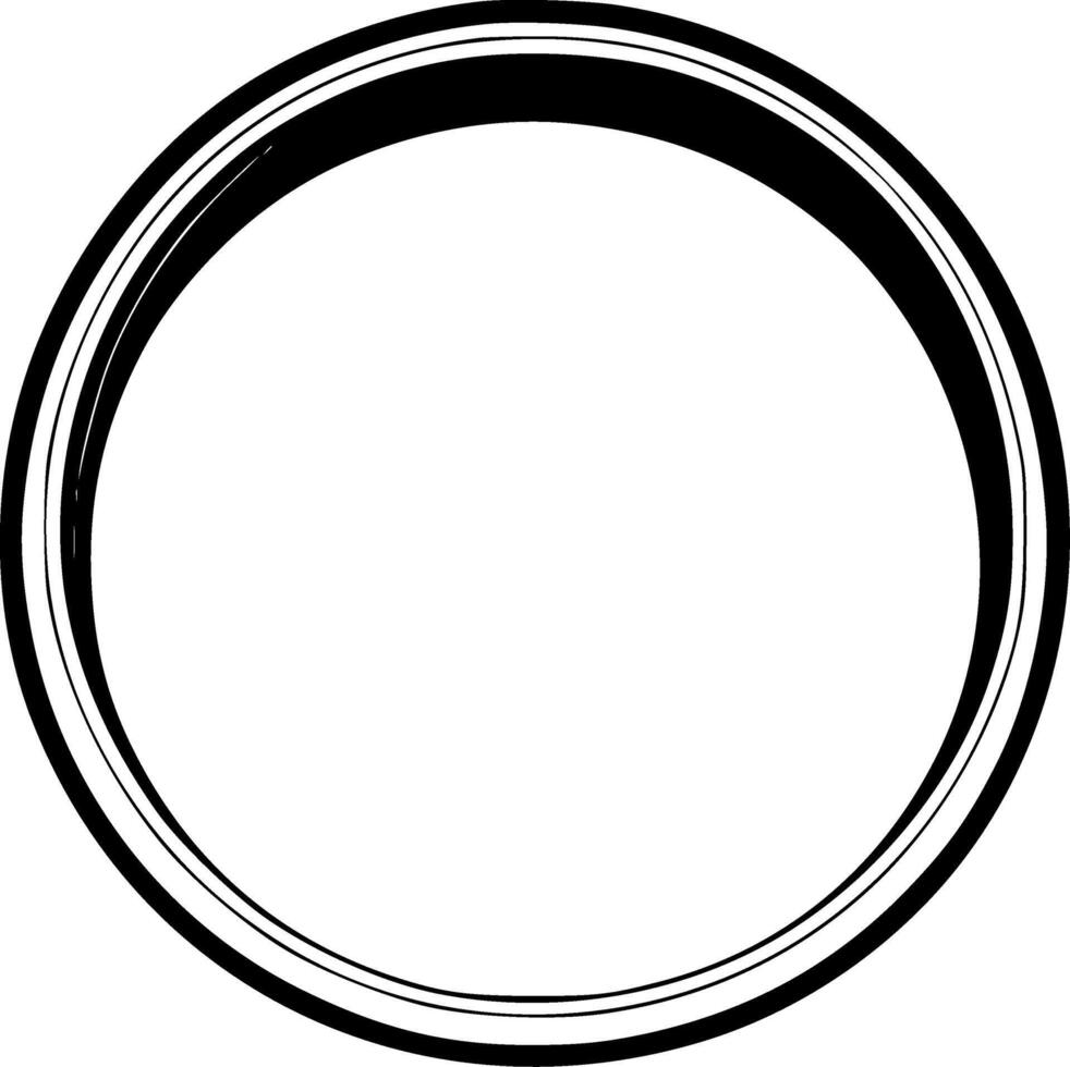 Circle Frame, Minimalist and Simple Silhouette - Vector illustration