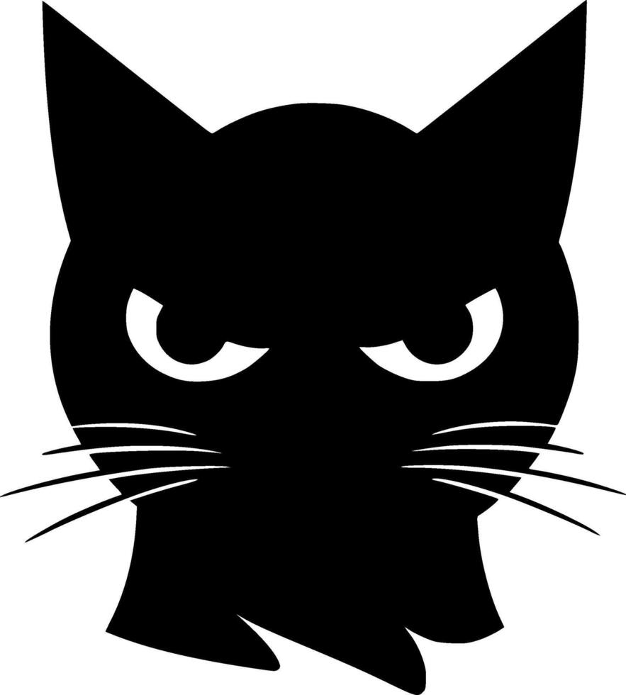 Black Cat - High Quality Vector Logo - Vector illustration ideal for T-shirt graphic