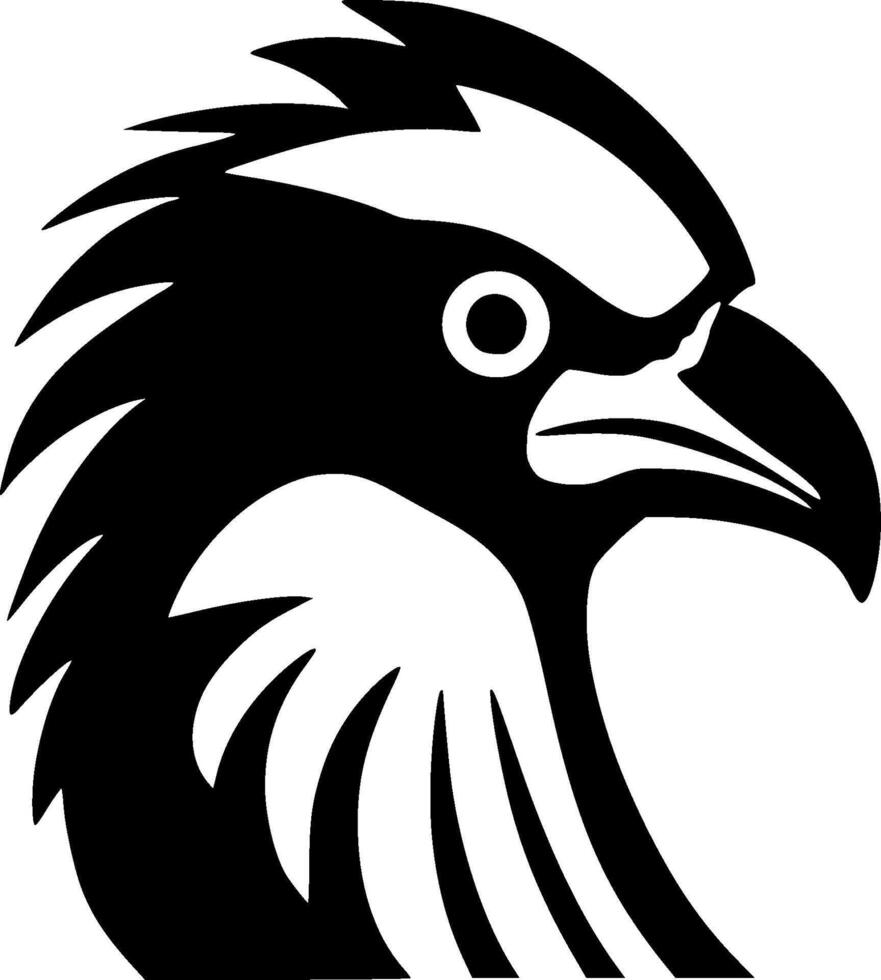 Parrot, Black and White Vector illustration