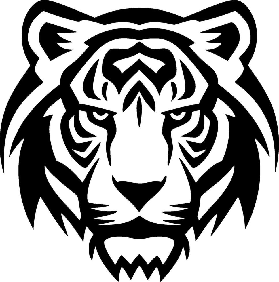 Tiger - Minimalist and Flat Logo - Vector illustration
