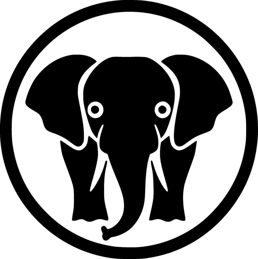 Elephant, Minimalist and Simple Silhouette - Vector illustration