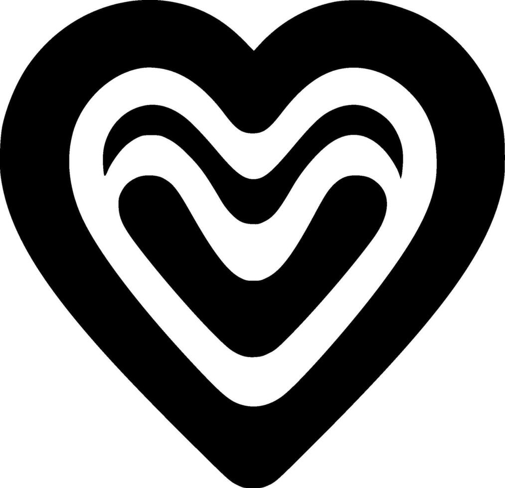 corazón - minimalista y plano logo - vector ilustración