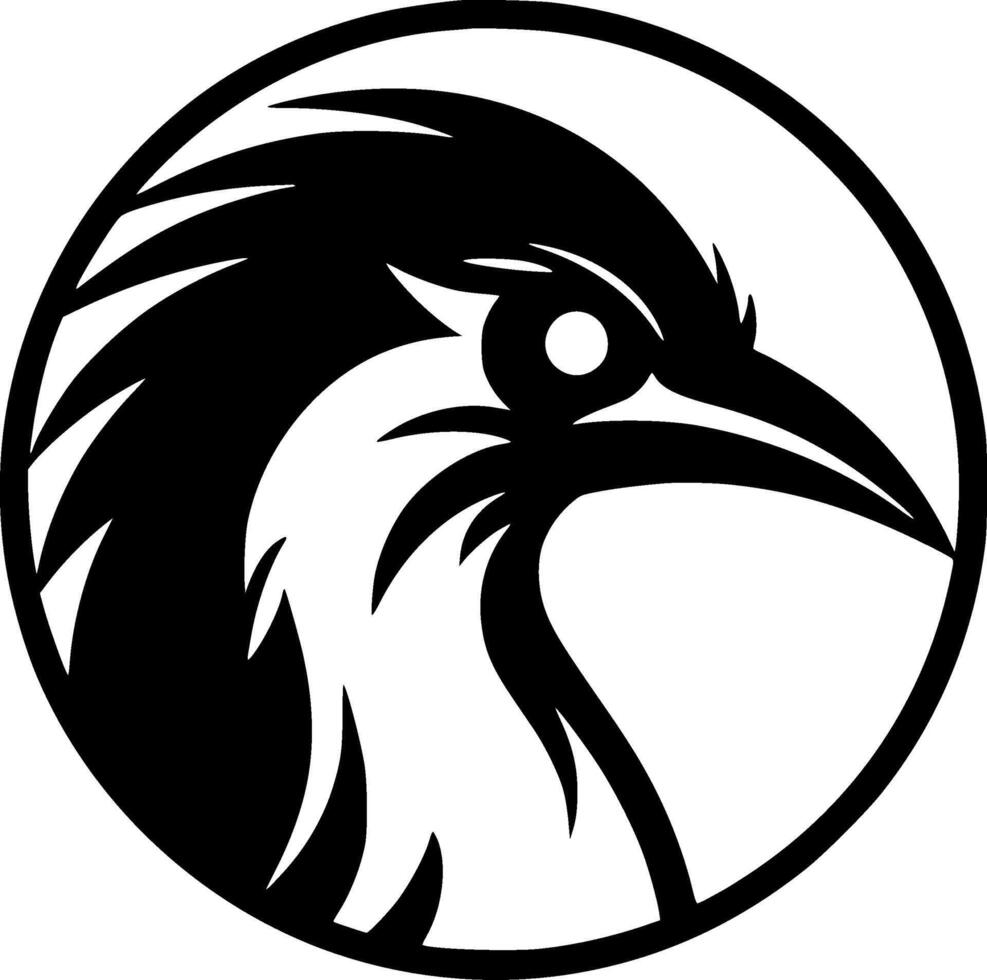 Parrot - Black and White Isolated Icon - Vector illustration