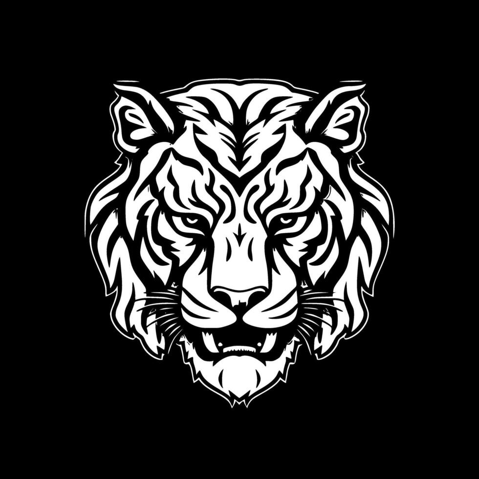 Tiger, Minimalist and Simple Silhouette - Vector illustration