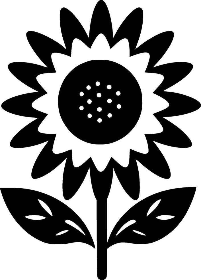 Flower, Minimalist and Simple Silhouette - Vector illustration