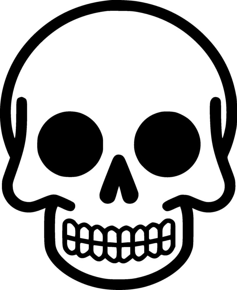 Skull, Minimalist and Simple Silhouette - Vector illustration