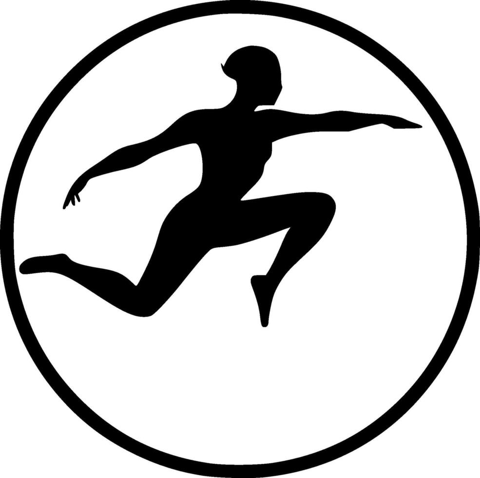 Gymnastics, Minimalist and Simple Silhouette - Vector illustration