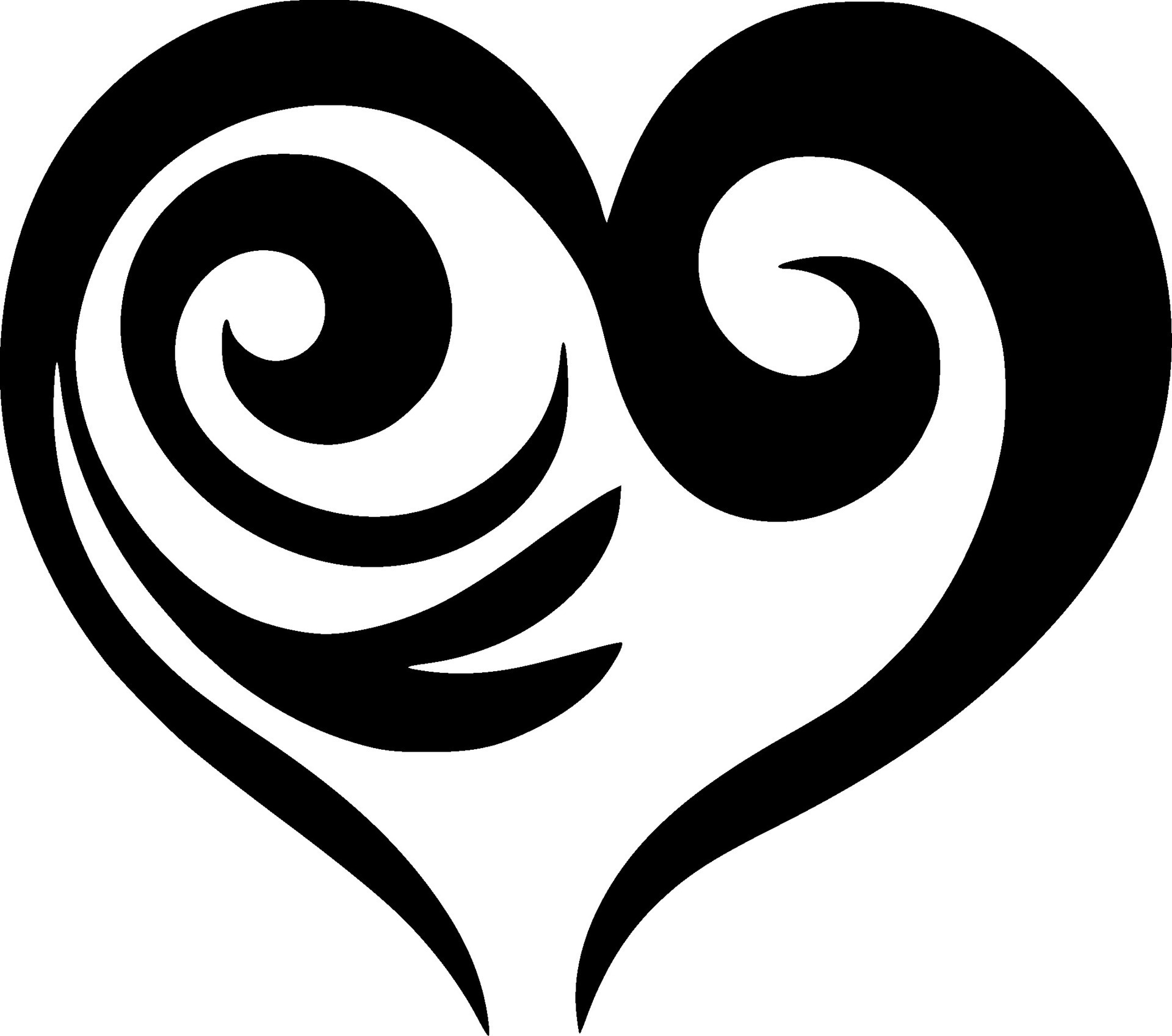 Heart, Black and White Vector illustration 42371786 Vector Art at Vecteezy