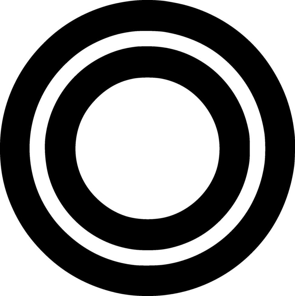 Circle - Black and White Isolated Icon - Vector illustration