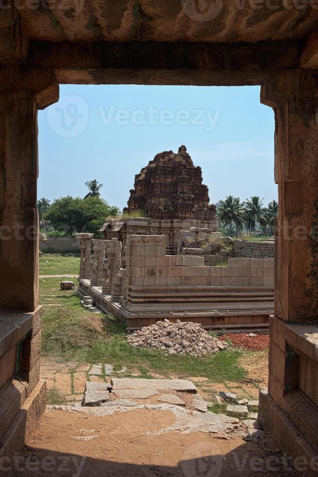 Achyutaraya Temple. Ruins in Hampi, Karnataka, India photo