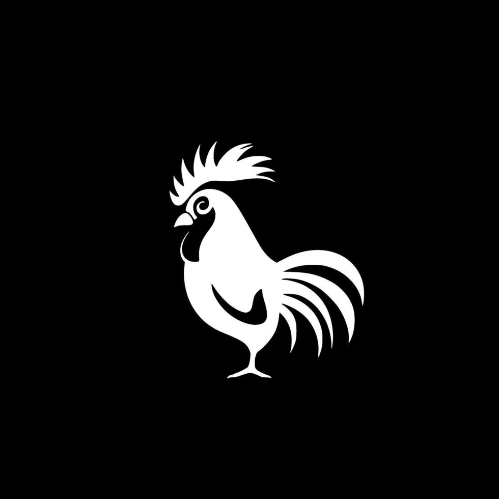 Rooster - Minimalist and Flat Logo - Vector illustration