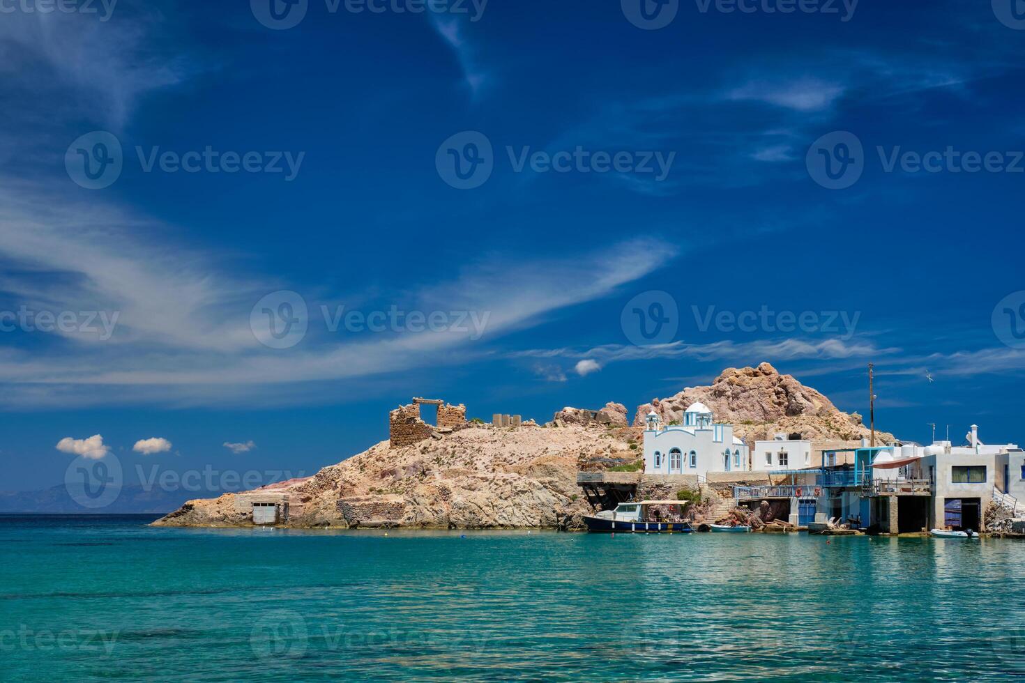 el playa de firapotamos en milos, Grecia foto