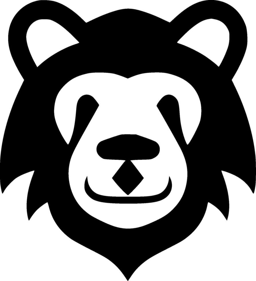 Bear, Black and White Vector illustration