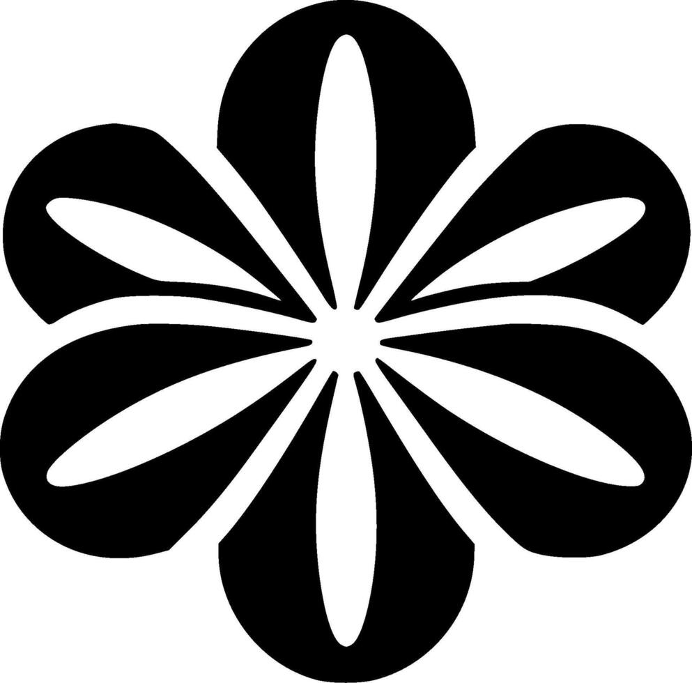 Flower, Minimalist and Simple Silhouette - Vector illustration