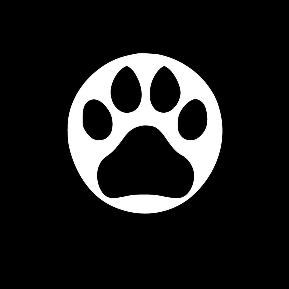 Paw Print - Minimalist and Flat Logo - Vector illustration